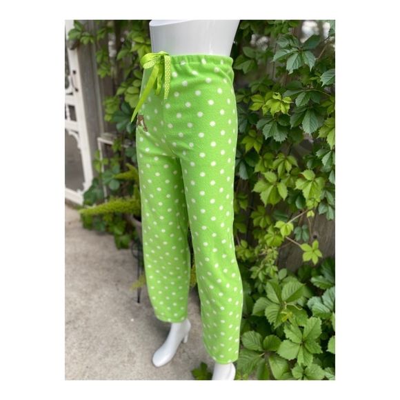 Disney Pluto Pyjama Pants Fleece Green Polkadots - Picture 4 of 9
